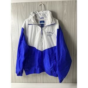 Acadia Vintage 90s Women's Large COWBOYS CHEERLEADER WINDBREAKER - Blue/White